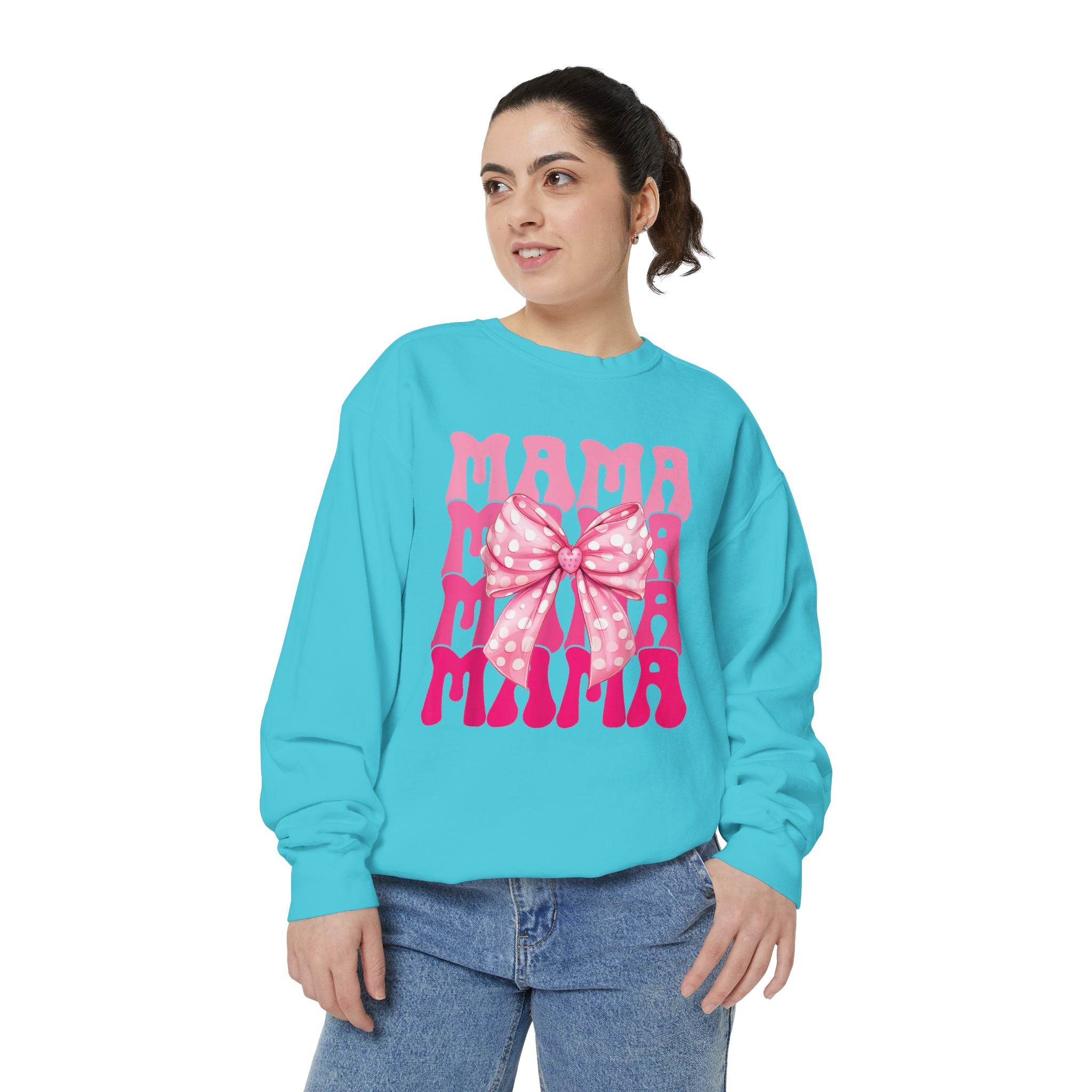 Pink Bow Mama Graphic Sweatshirt