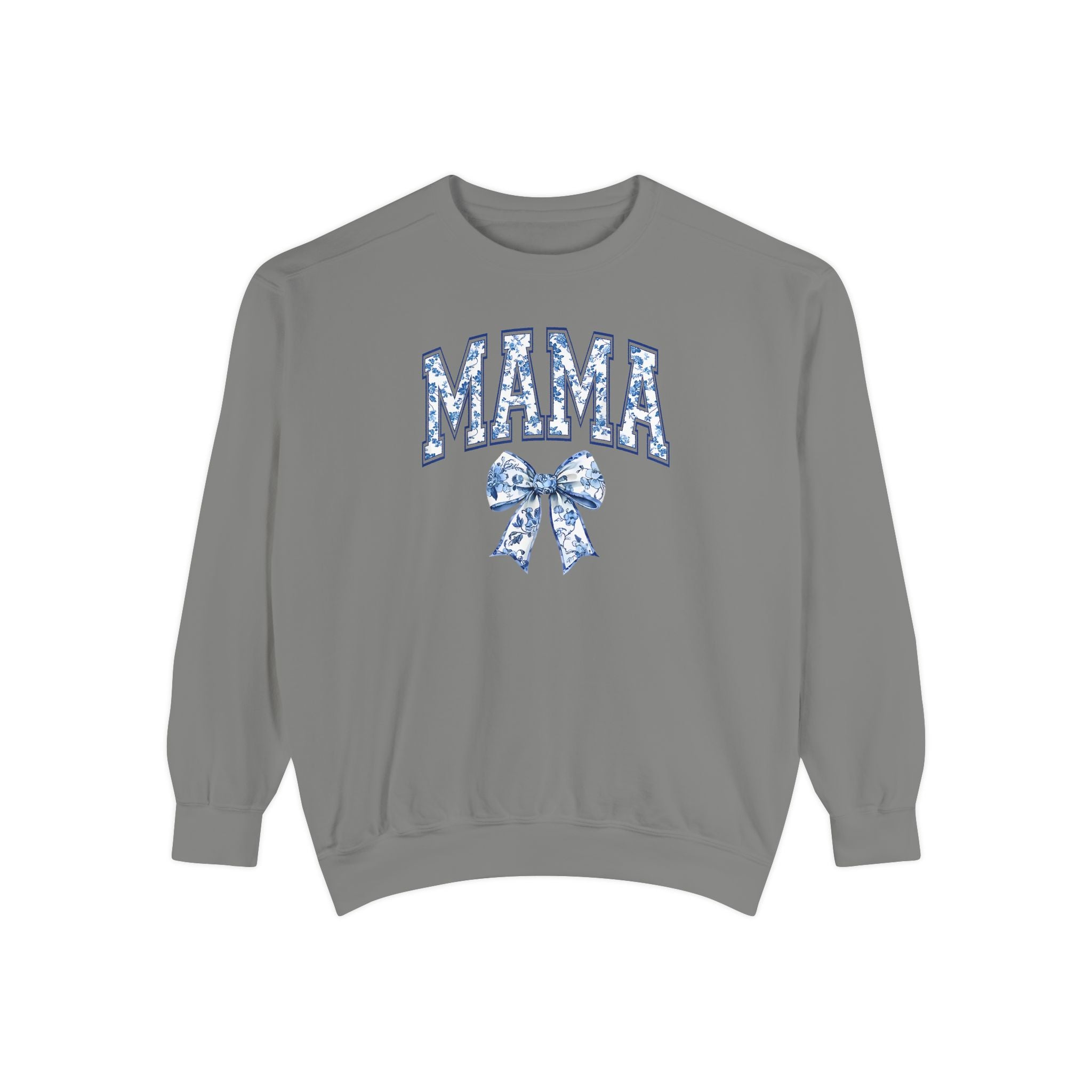 Mama Sweatshirt — Floral Blue