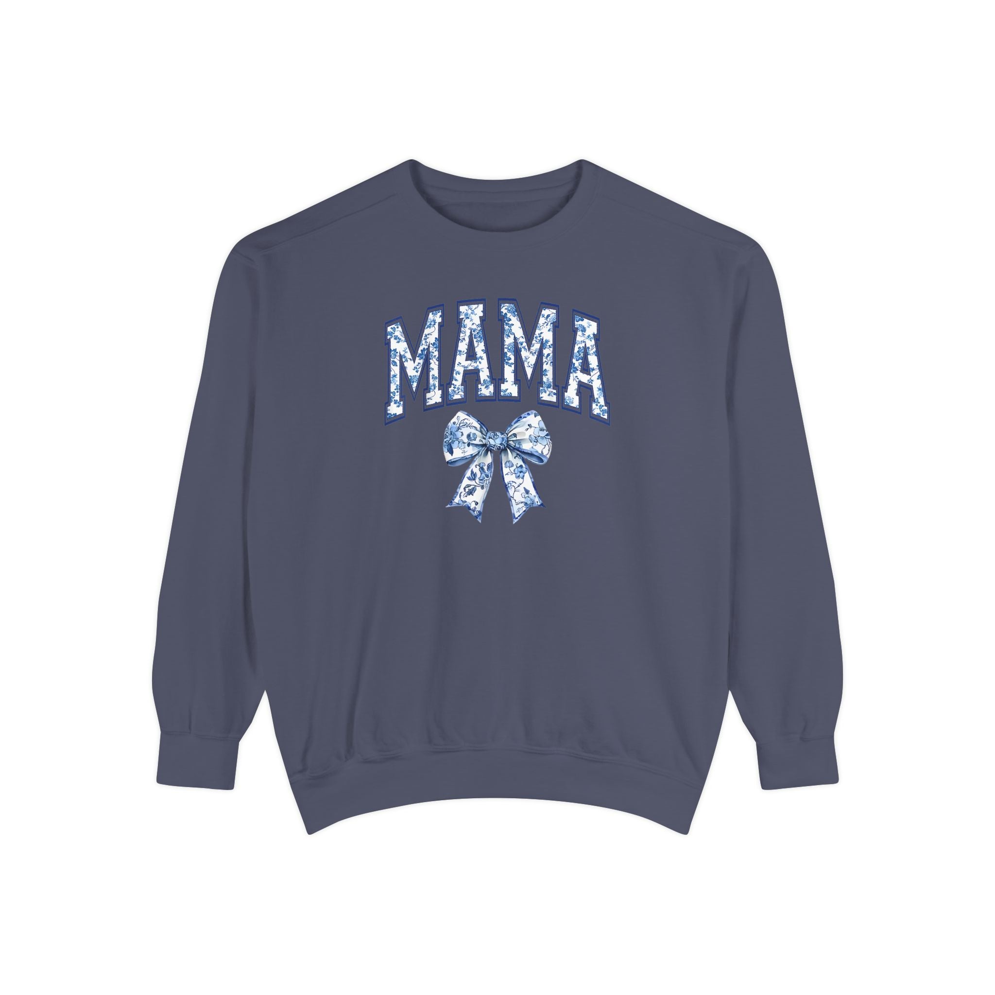 Mama Sweatshirt — Floral Blue