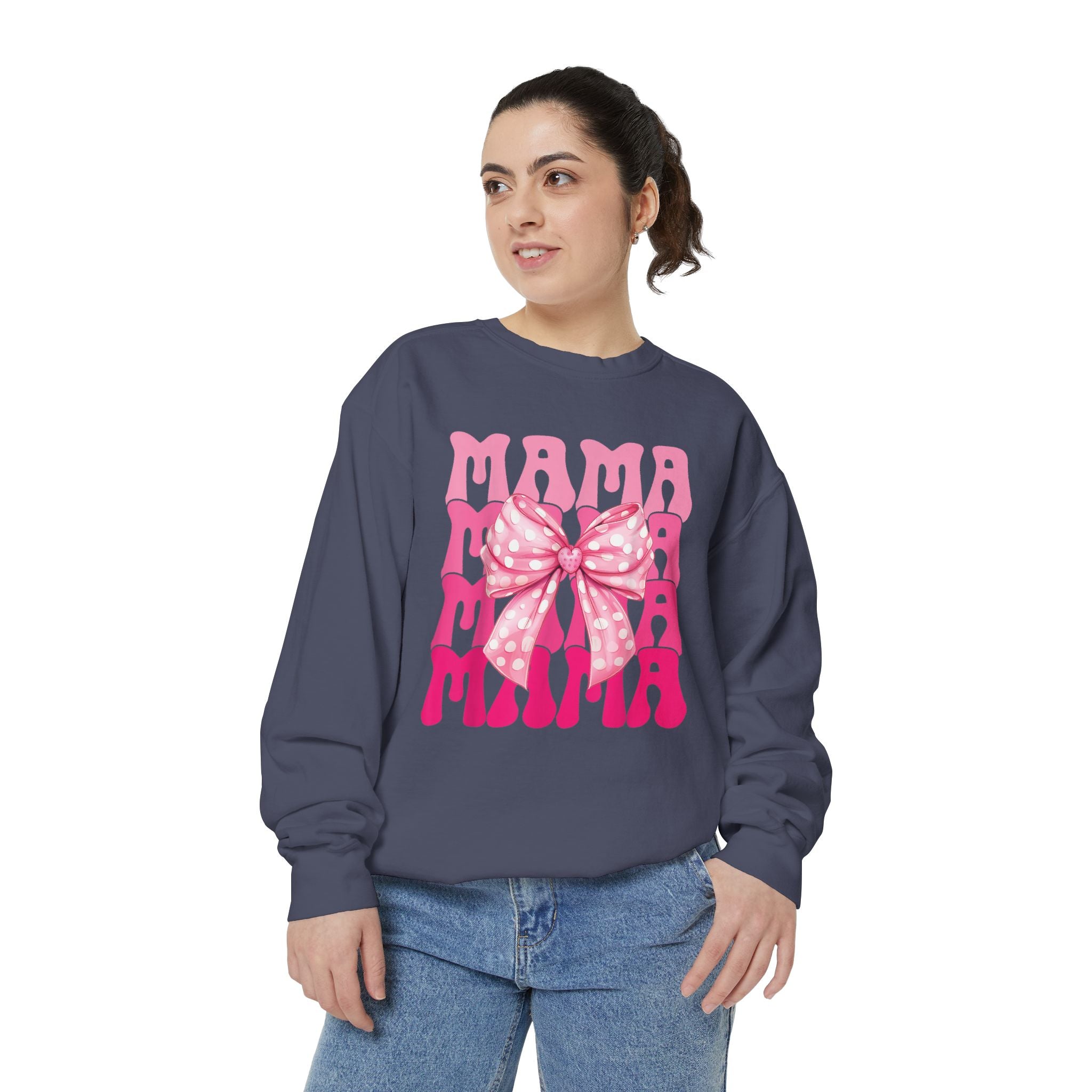 Pink Bow Mama Graphic Sweatshirt