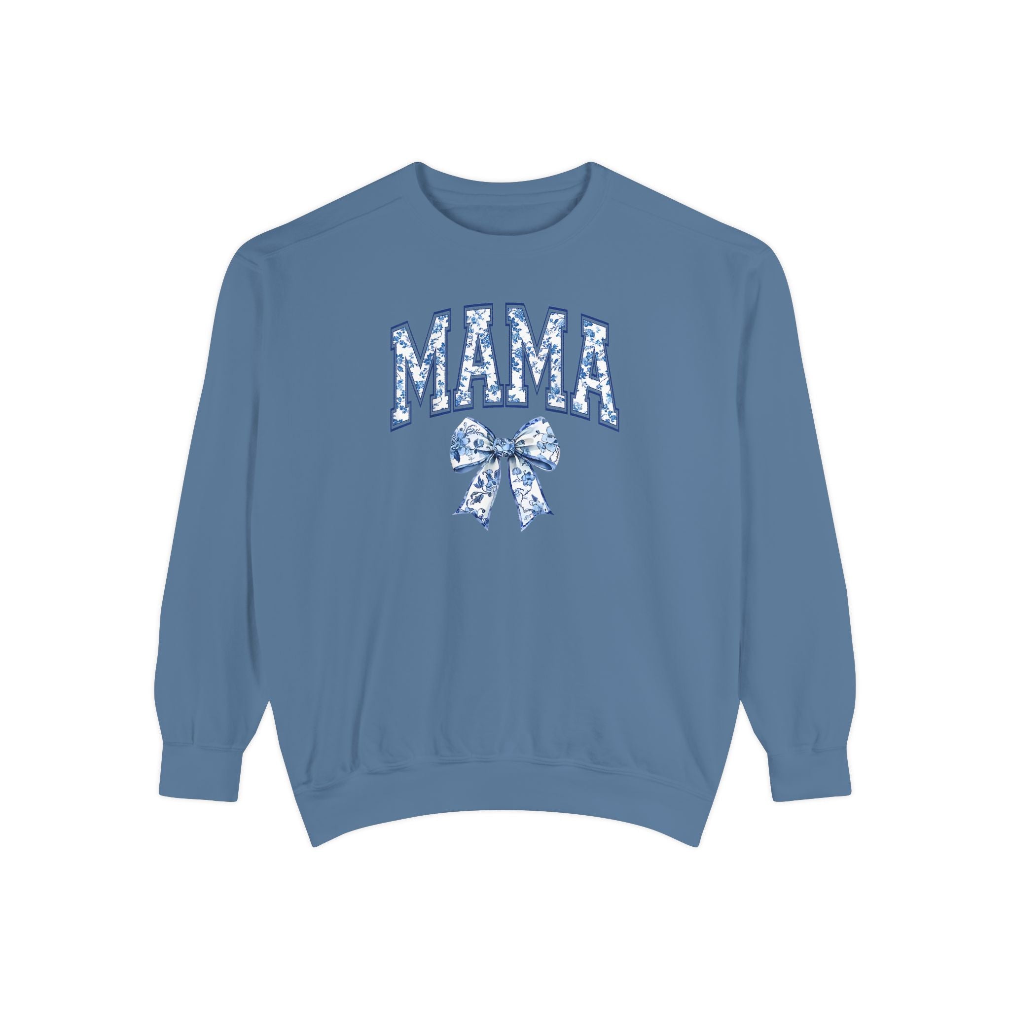 Mama Sweatshirt — Floral Blue