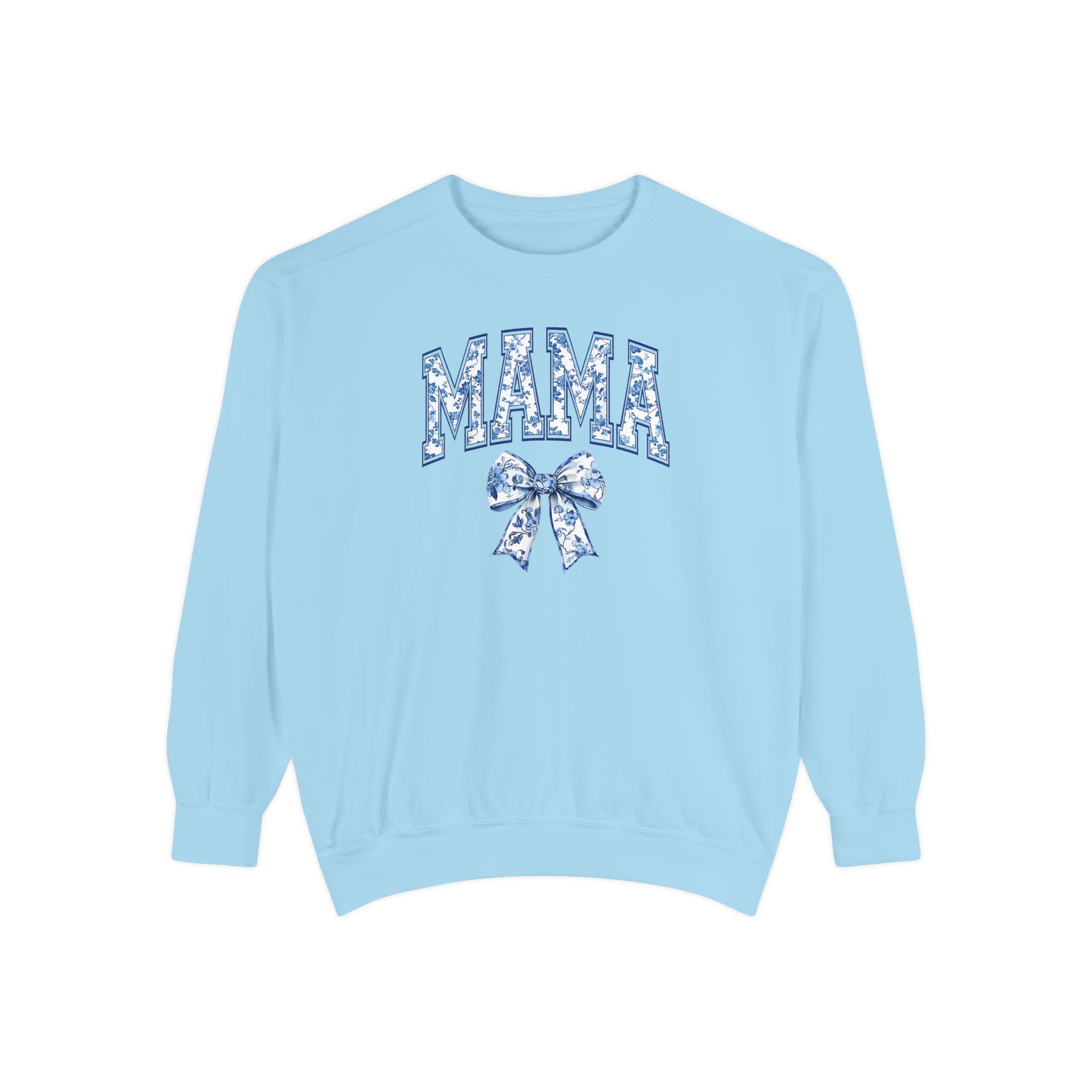Mama Sweatshirt — Floral Blue