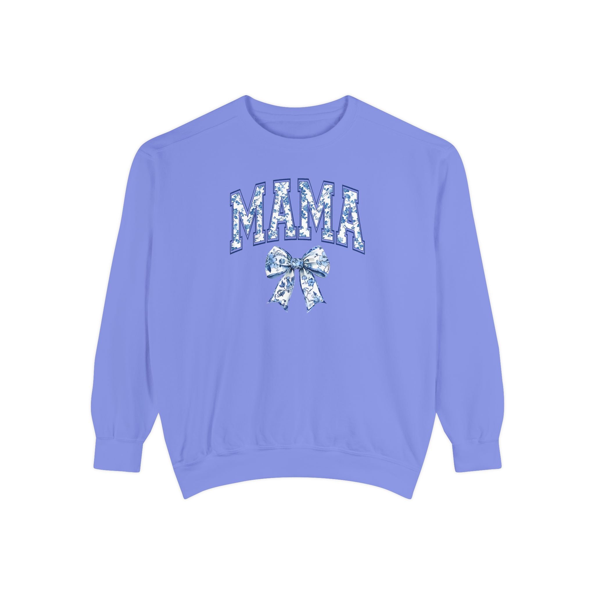 Mama Sweatshirt — Floral Blue