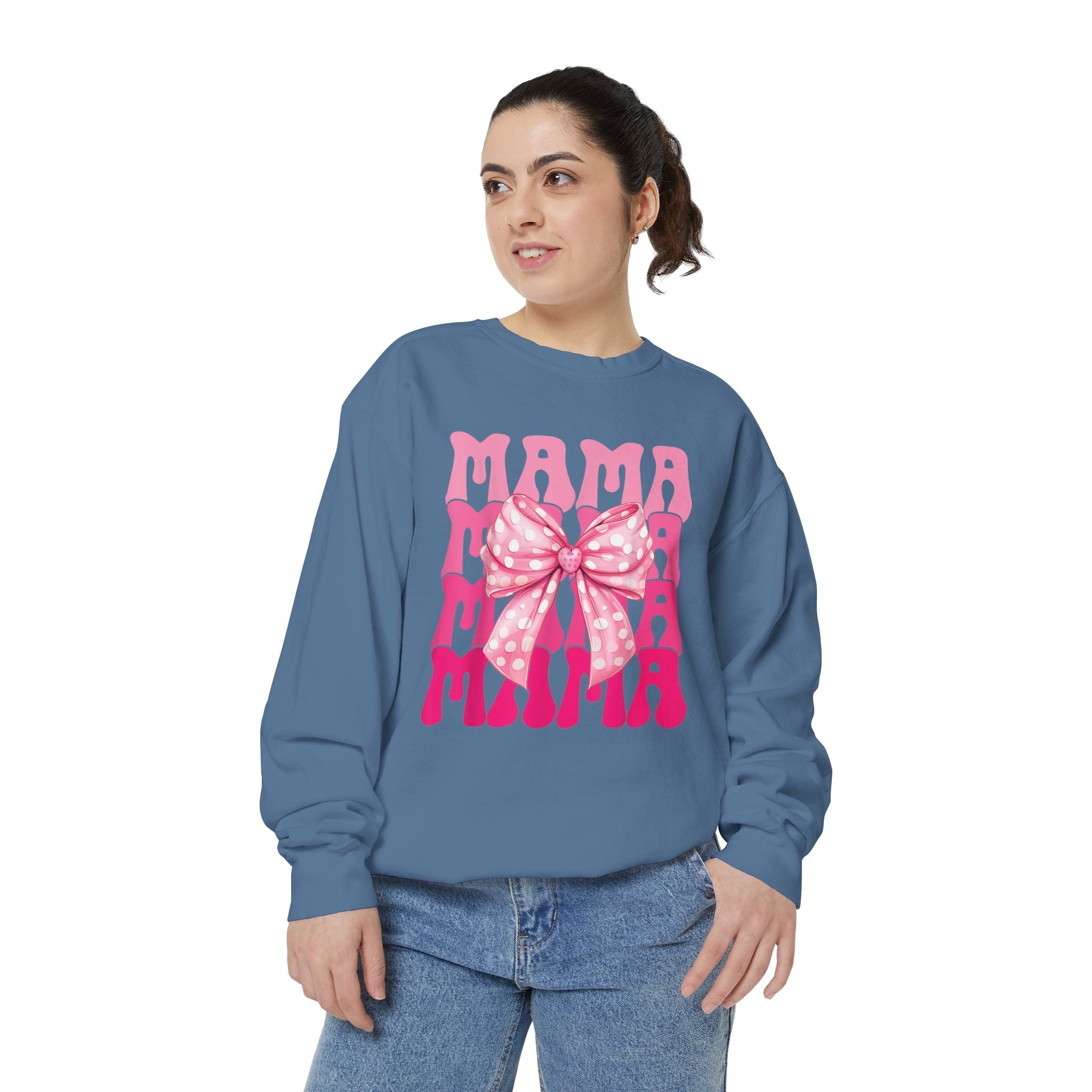 Pink Bow Mama Graphic Sweatshirt