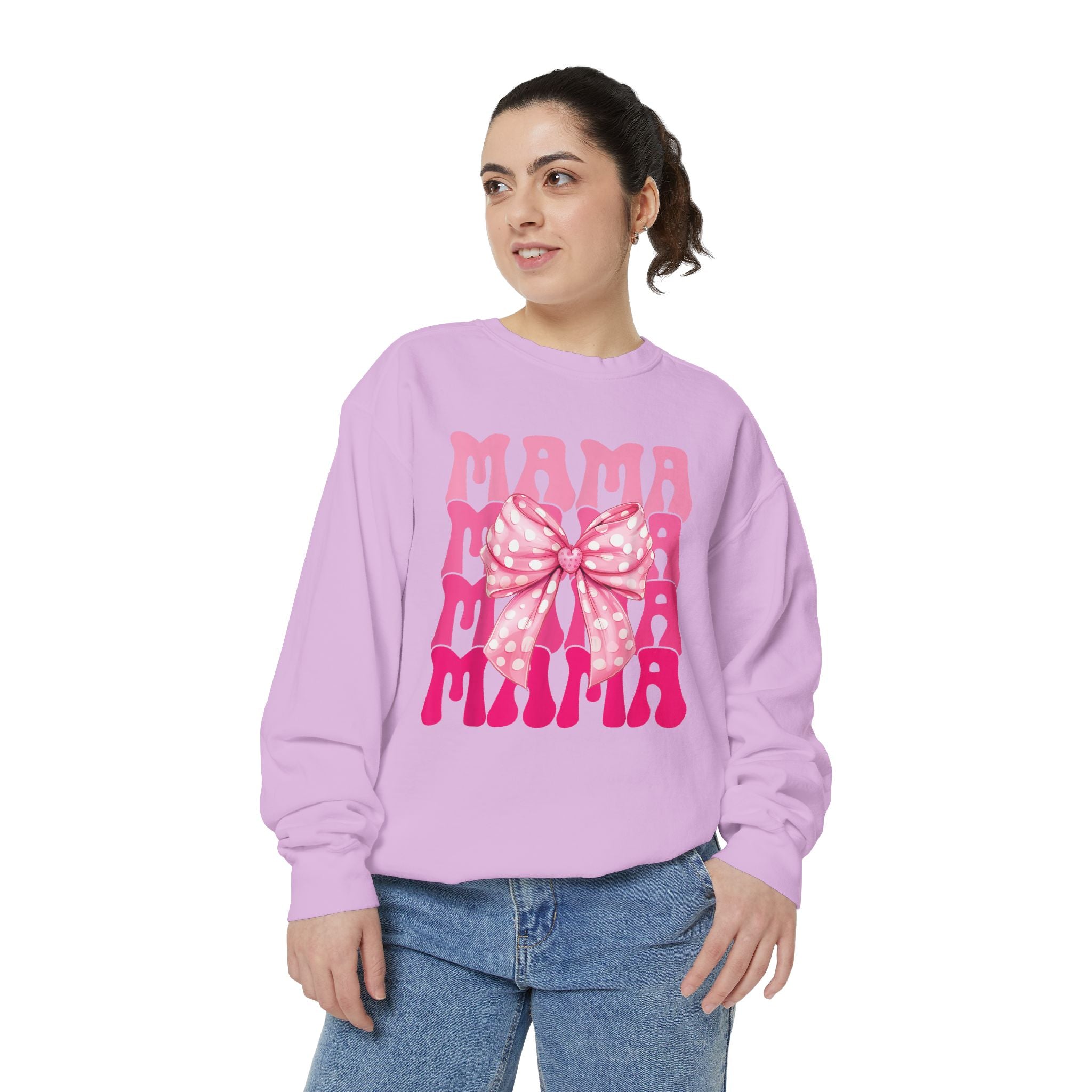 Pink Bow Mama Graphic Sweatshirt