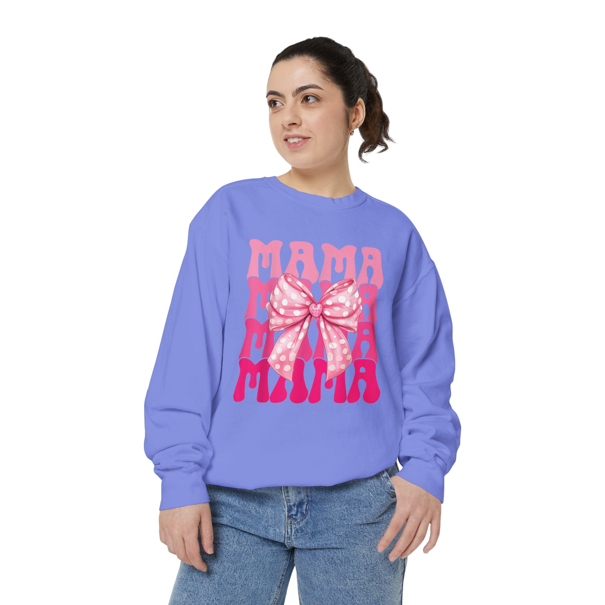 Pink Bow Mama Graphic Sweatshirt