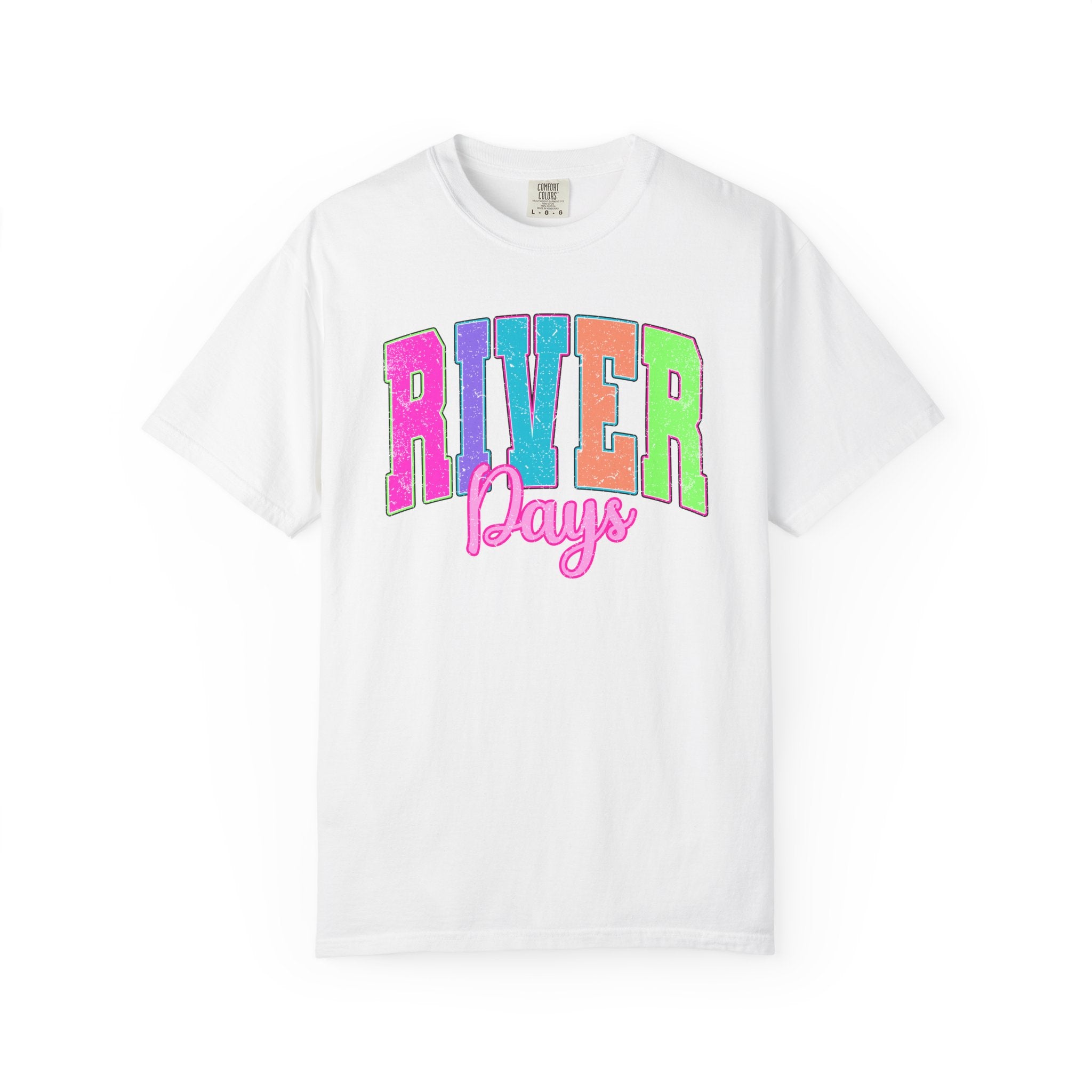River Days T-Shirt — Colorful Retro Beach & River Vacation Tee