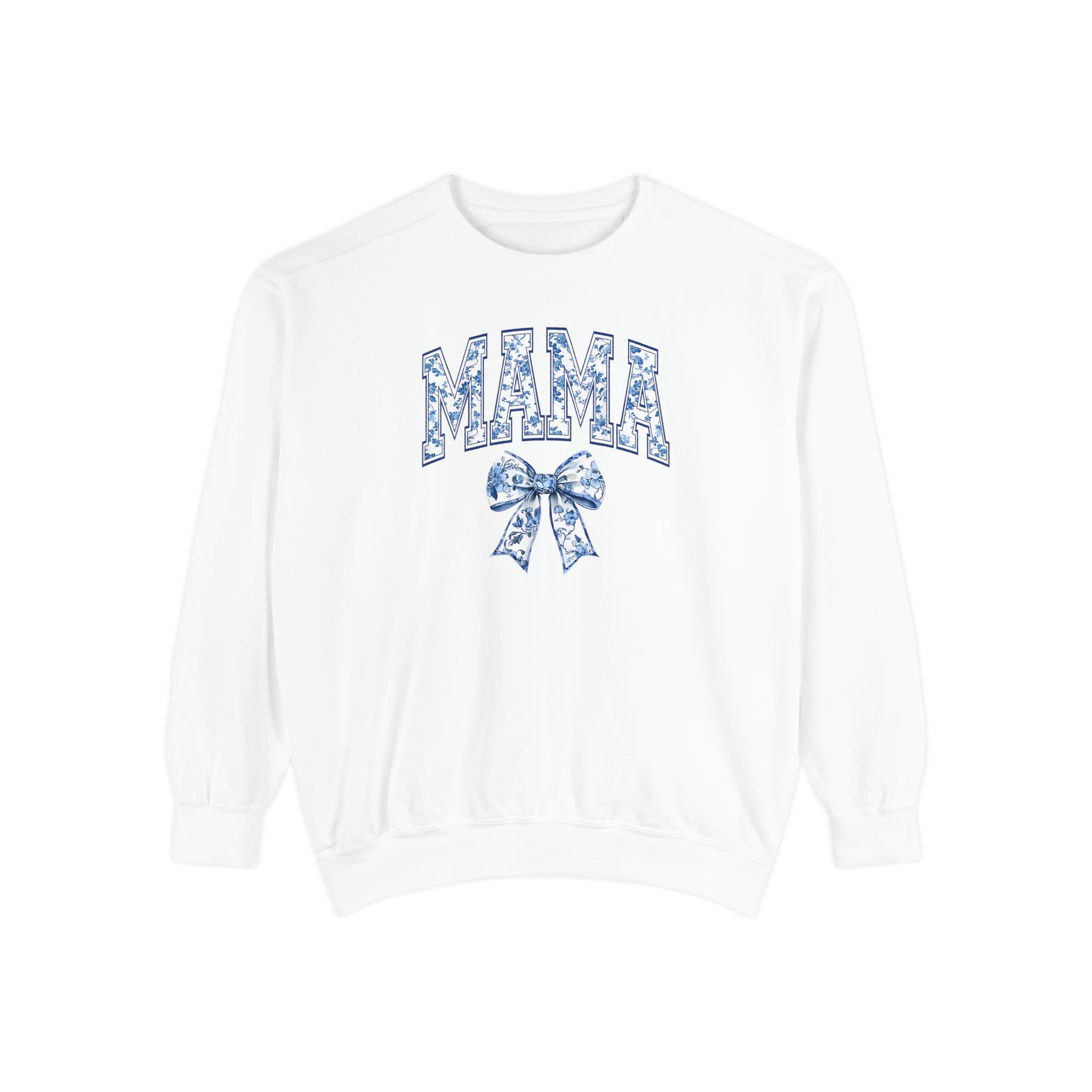 Mama Sweatshirt — Floral Blue