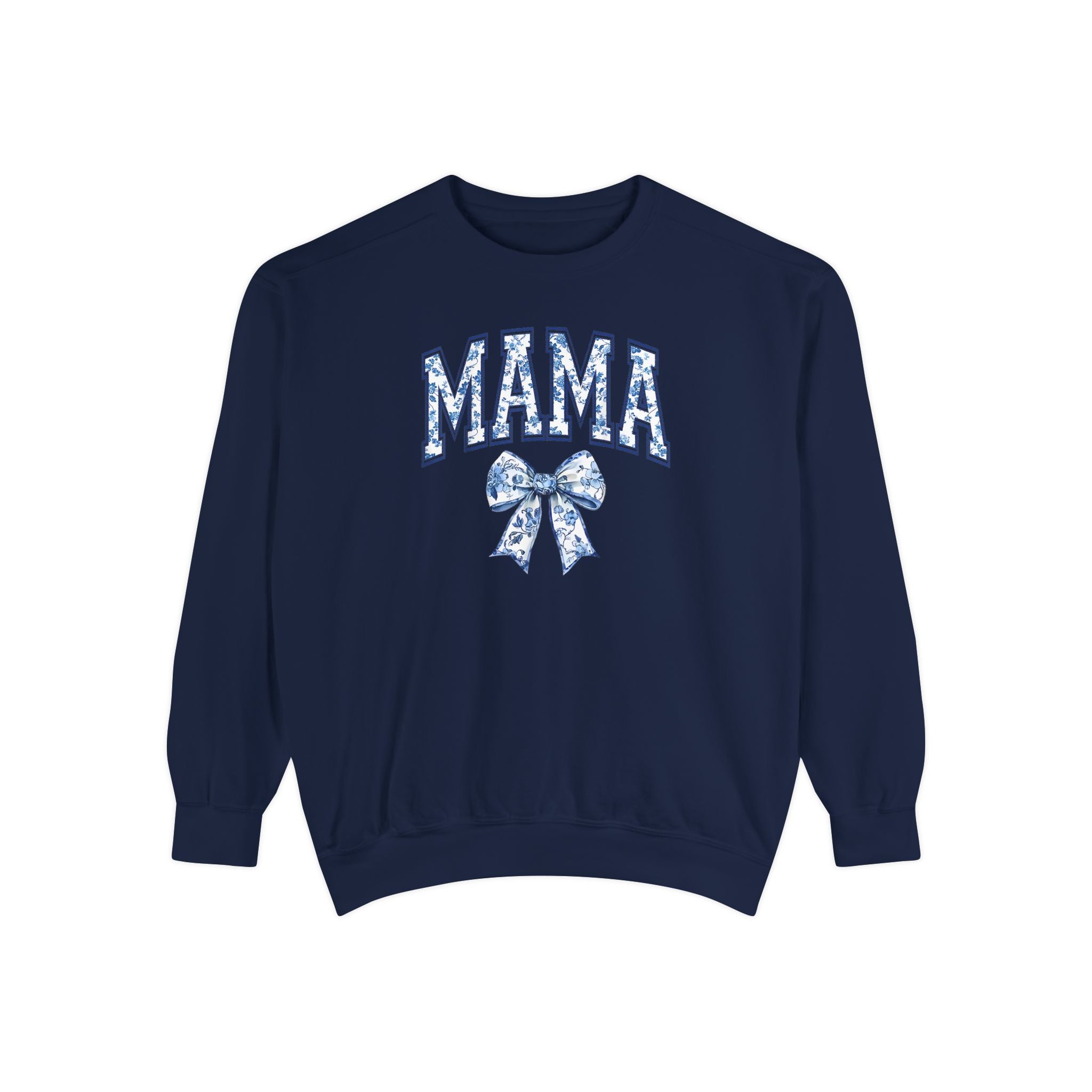 Mama Sweatshirt — Floral Blue